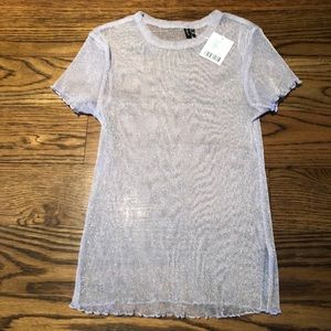 Urban Outfitters Mesh Glitter Top